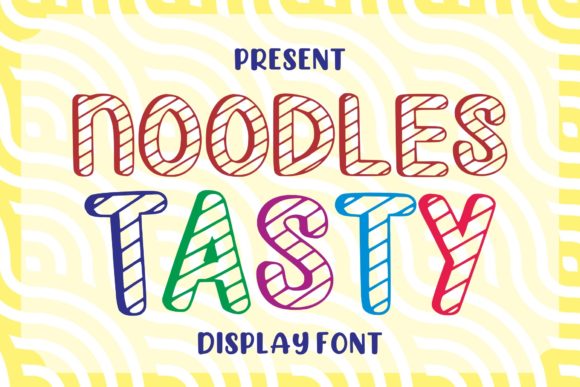 Noodles Tasty: A Playful Display Font for Handmade Products