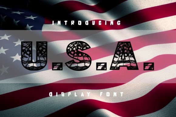 U.S.A. Font: A Bold Display Typeface for Brand Design