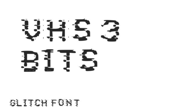 VHS Glitch 3 Bits: A Crafter's Go-To Glitchy Display Font