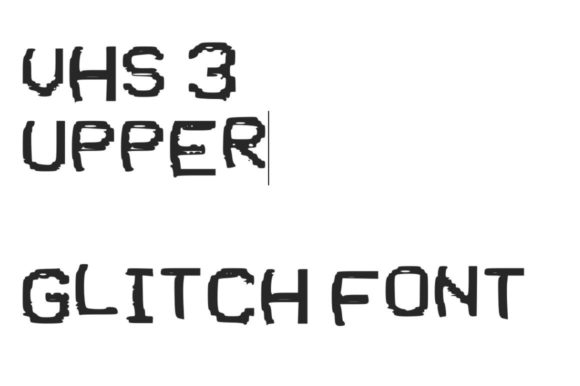 VHS Glitch 3 Upper Display Font for Editorial Impact